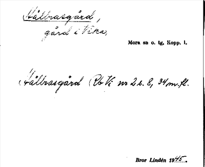 Bild på arkivkortet för arkivposten Hållrasgård