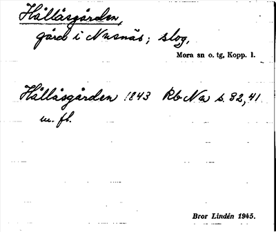Bild på arkivkortet för arkivposten Hållåsgården