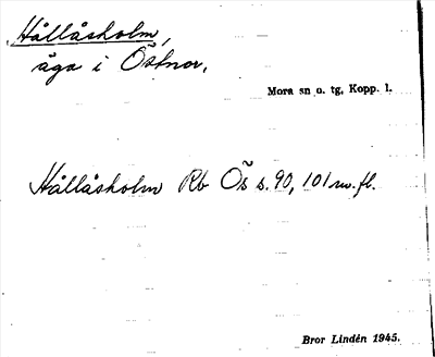 Bild på arkivkortet för arkivposten Hållåsholm