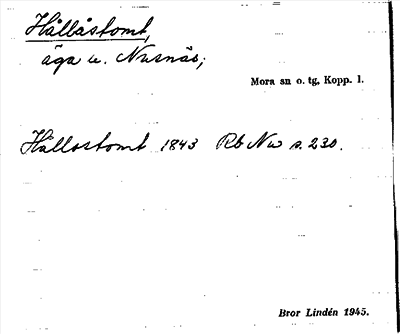 Bild på arkivkortet för arkivposten Hållåstomt