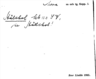 Bild på arkivkortet för arkivposten Hålshol, se Hållshol