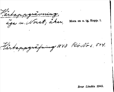 Bild på arkivkortet för arkivposten Hårtappgrävning