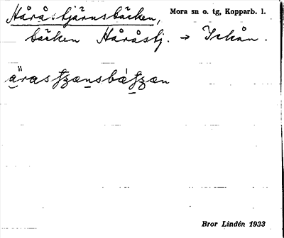 Bild på arkivkortet för arkivposten Håråstjärnsbäcken