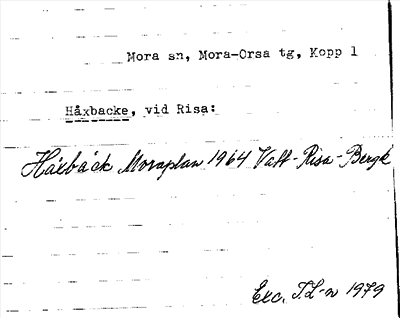 Bild på arkivkortet för arkivposten Håxbacke