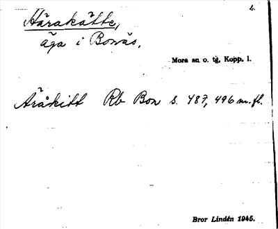 Bild på arkivkortet för arkivposten Härakätte