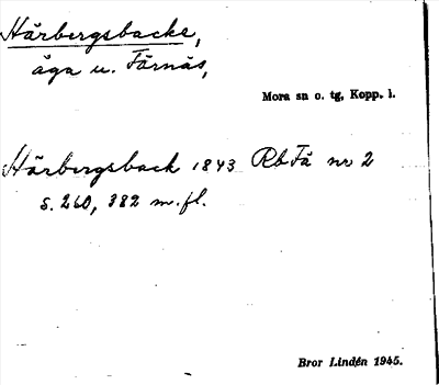 Bild på arkivkortet för arkivposten Härbergsbacke