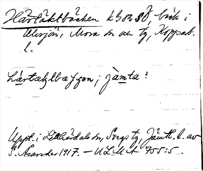 Bild på arkivkortet för arkivposten Härtäktbäcken