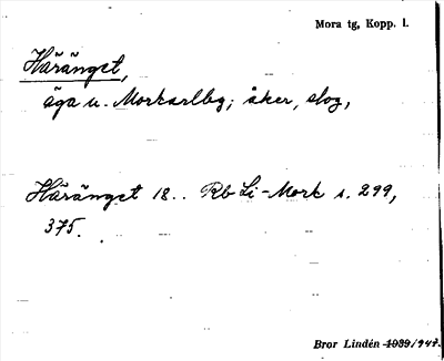Bild på arkivkortet för arkivposten Häränget