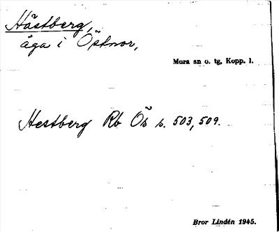 Bild på arkivkortet för arkivposten Hästberg