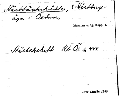 Bild på arkivkortet för arkivposten Hästbäckskätte