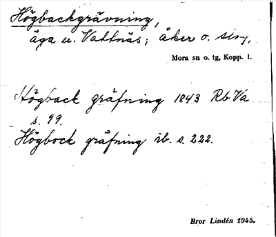 Bild på arkivkortet för arkivposten Högbackgrävning