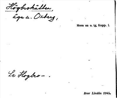 Bild på arkivkortet för arkivposten Högbrokätten