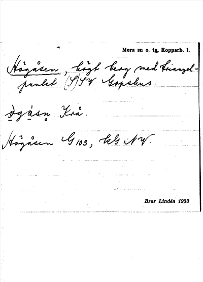 Bild på arkivkortet för arkivposten Högåsen