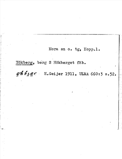 Bild på arkivkortet för arkivposten Hökberg