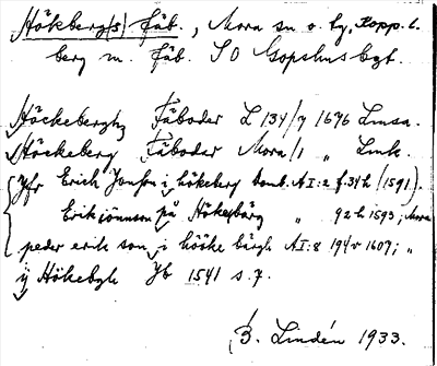 Bild på arkivkortet för arkivposten Hökberg(s) fäb.