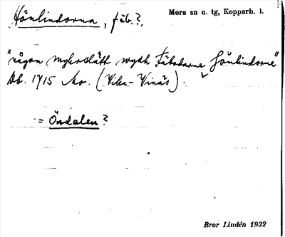 Bild på arkivkortet för arkivposten Hönlindorna