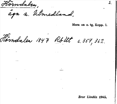 Bild på arkivkortet för arkivposten Hörndalen