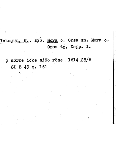 Bild på arkivkortet för arkivposten Icksjön, N.