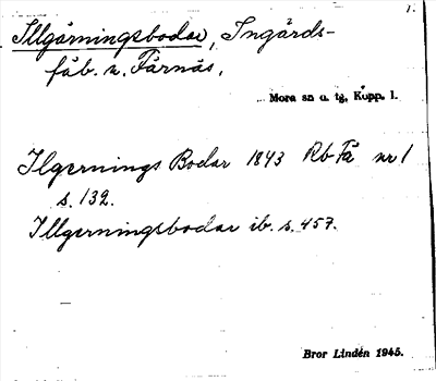 Bild på arkivkortet för arkivposten Illgärningsboda