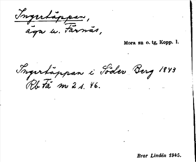 Bild på arkivkortet för arkivposten Ingertäppan