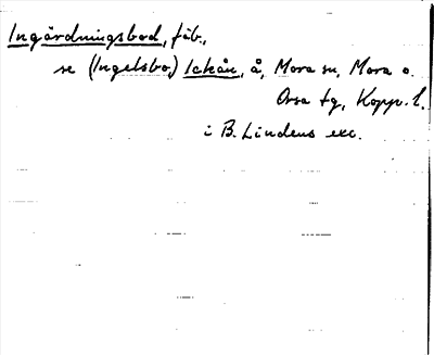 Bild på arkivkortet för arkivposten Ingärdningsbod