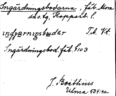 Bild på arkivkortet för arkivposten Ingärdningsbodarna