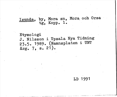 Bild på arkivkortet för arkivposten Isunda