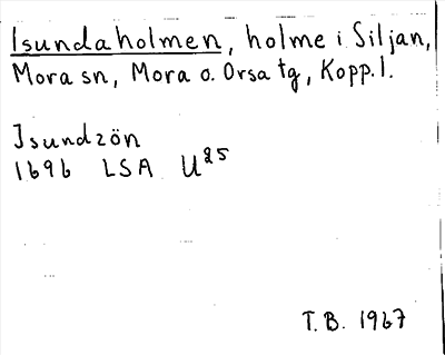 Bild på arkivkortet för arkivposten Isundaholmen