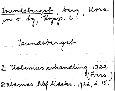 Bild på arkivkortet för arkivposten Isundsberget