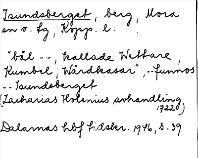 Bild på arkivkortet för arkivposten Isundsberget