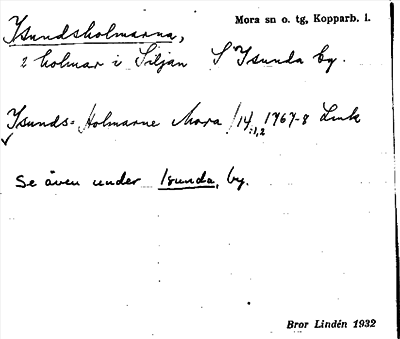 Bild på arkivkortet för arkivposten Isundsholmarna