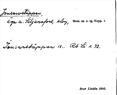 Bild på arkivkortet för arkivposten Jonsarvstäppan