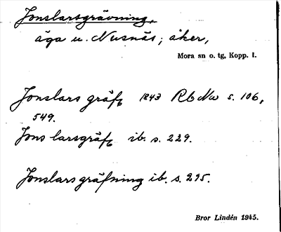 Bild på arkivkortet för arkivposten Jonslarsgrävning