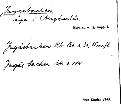 Bild på arkivkortet för arkivposten Jugasbacken