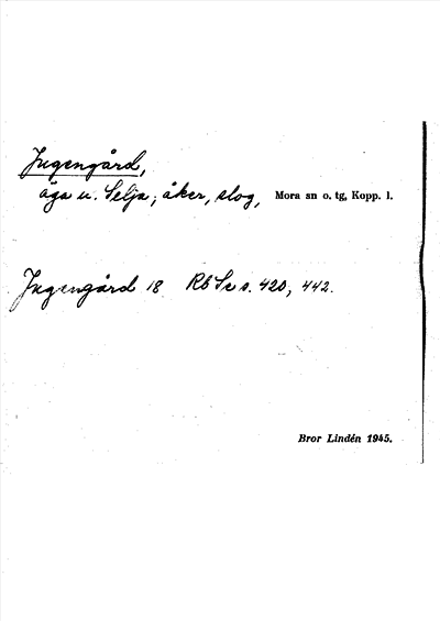 Bild på arkivkortet för arkivposten Jugengård