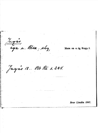 Bild på arkivkortet för arkivposten Jugån
