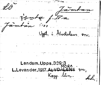 Bild på arkivkortet för arkivposten Jämtan