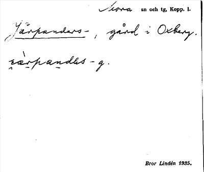 Bild på arkivkortet för arkivposten Järpanders-