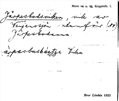 Bild på arkivkortet för arkivposten Järpesbadsviken