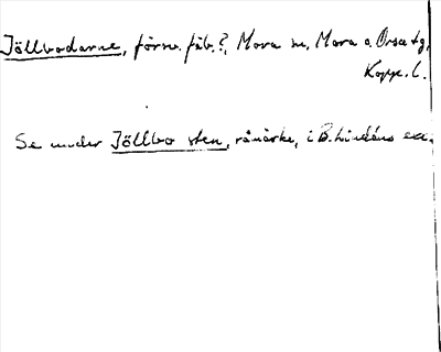 Bild på arkivkortet för arkivposten Jöllbodarne