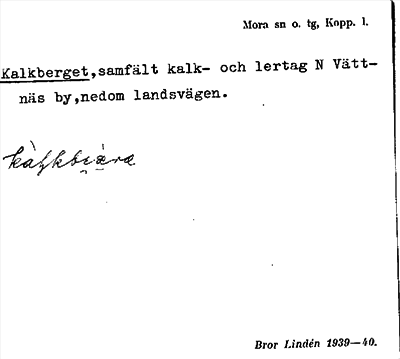 Bild på arkivkortet för arkivposten Kalberget