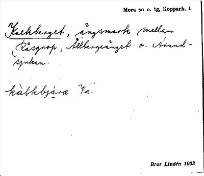 Bild på arkivkortet för arkivposten Kalkberget