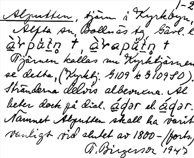 Bild på arkivkortet för arkivposten Alputten
