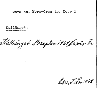 Bild på arkivkortet för arkivposten Kallänget