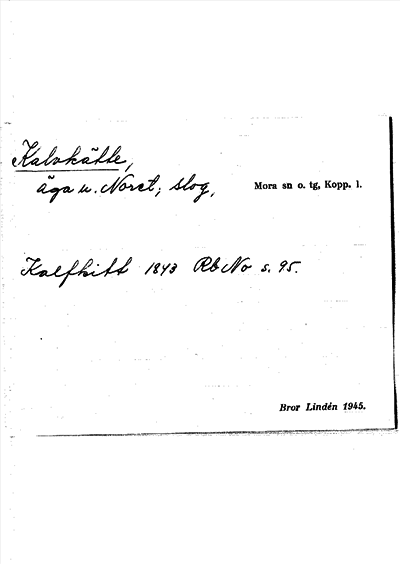 Bild på arkivkortet för arkivposten Kalvkätte