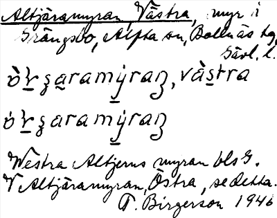 Bild på arkivkortet för arkivposten Altjäramyran, Västra