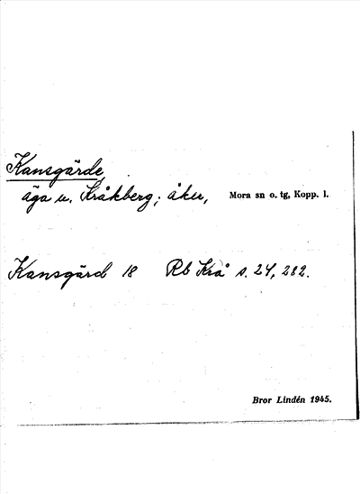 Bild på arkivkortet för arkivposten Kansgärde