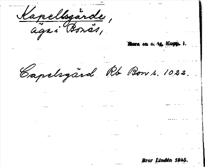 Bild på arkivkortet för arkivposten Kapellsgärde