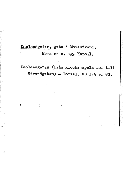 Bild på arkivkortet för arkivposten Kaplansgatan