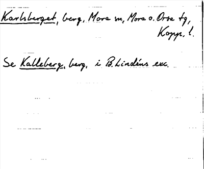 Bild på arkivkortet för arkivposten Karlsberget, se Kalleberg